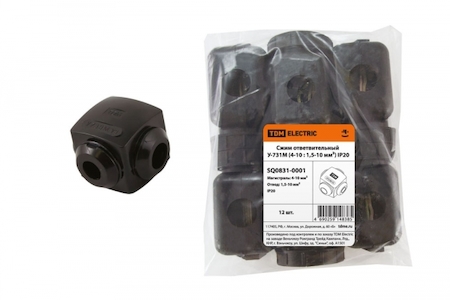 TDM ELECTRIC SQ0831-0001 Сжим ответвительный У-731М (4-10 : 1,5-10 мм²) IP20 TDM